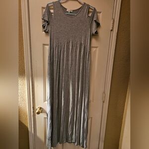 Hailey & Co. Chic Gray Maxi Dress